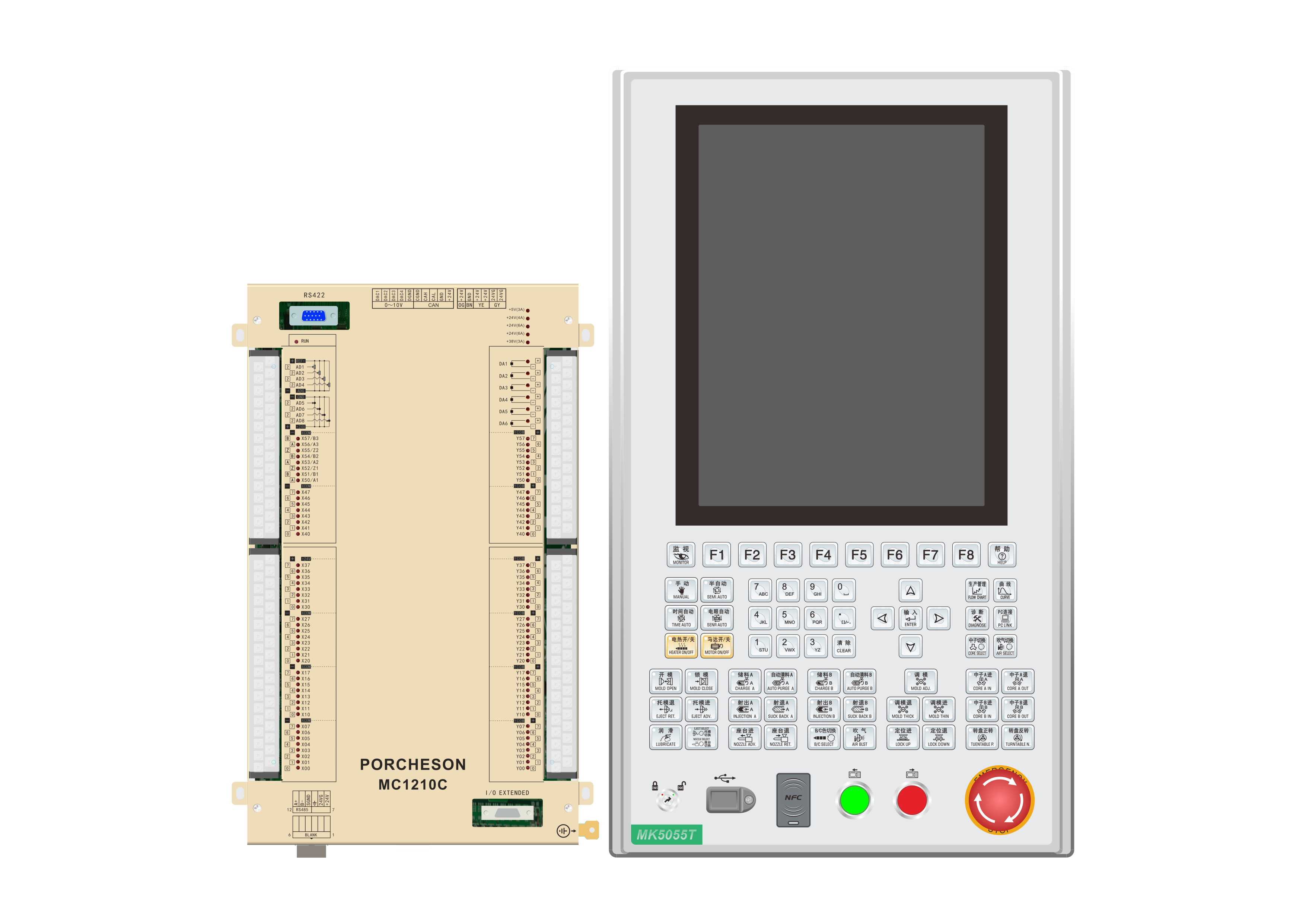 MC series Dual Three Color Horizontal Machine Control System